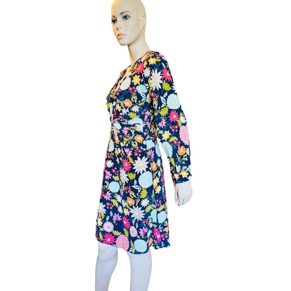 Vintage 80s Betty’s Atelier di Couture Ruched Floral Dress Sz Small Knee High - Picture 3 of 6
